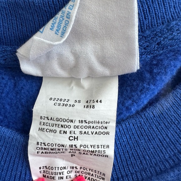 Vintage Drake University sweatshirt.  Unisex size small.  Royal blue. - Picture 5 of 7